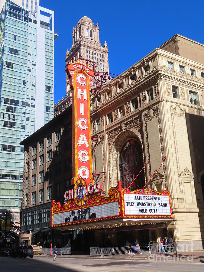 Famous Chicago Theatre In The Loop Photograph By John Malone - Fine Art ...