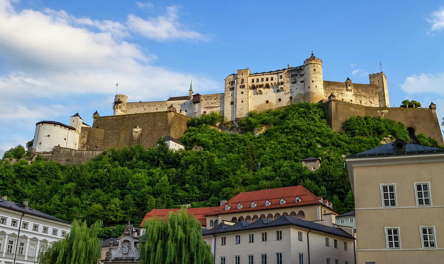 Famous Hohensalzburg Fortress on a hill in Salzburg, Austria Photograph by Elenarts - Elena Duvernay photo