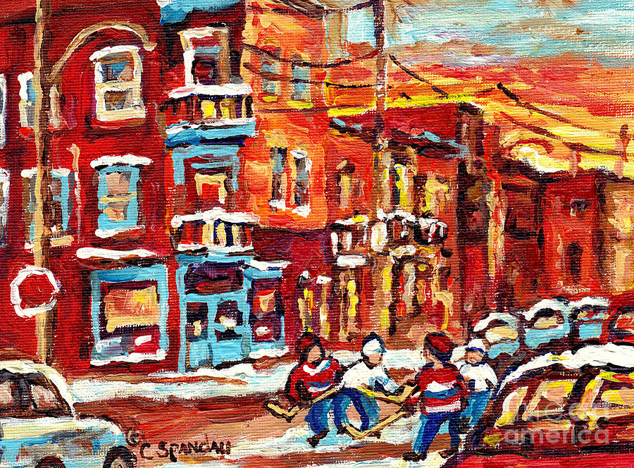 Famous Jewish Style Delis Wilensky Club Roll Sandwich Hockey Street Scene Paintings C Spandau Artist Painting by Carole Spandau