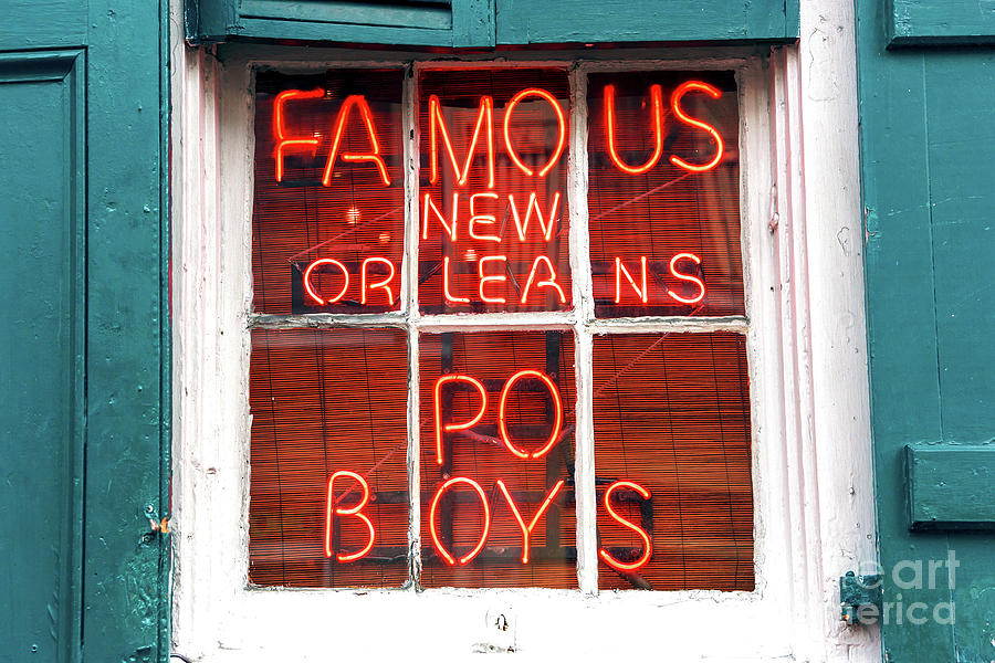 Famous New Orleans PO Boys Window Photograph by John Rizzuto