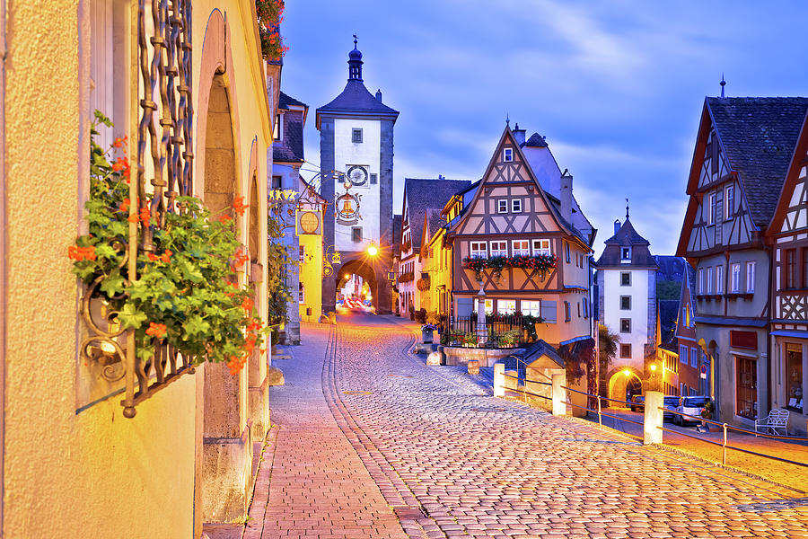 Famous Plonlein gate and cobbled street of historic town of Roth Photograph by Brch Photography
