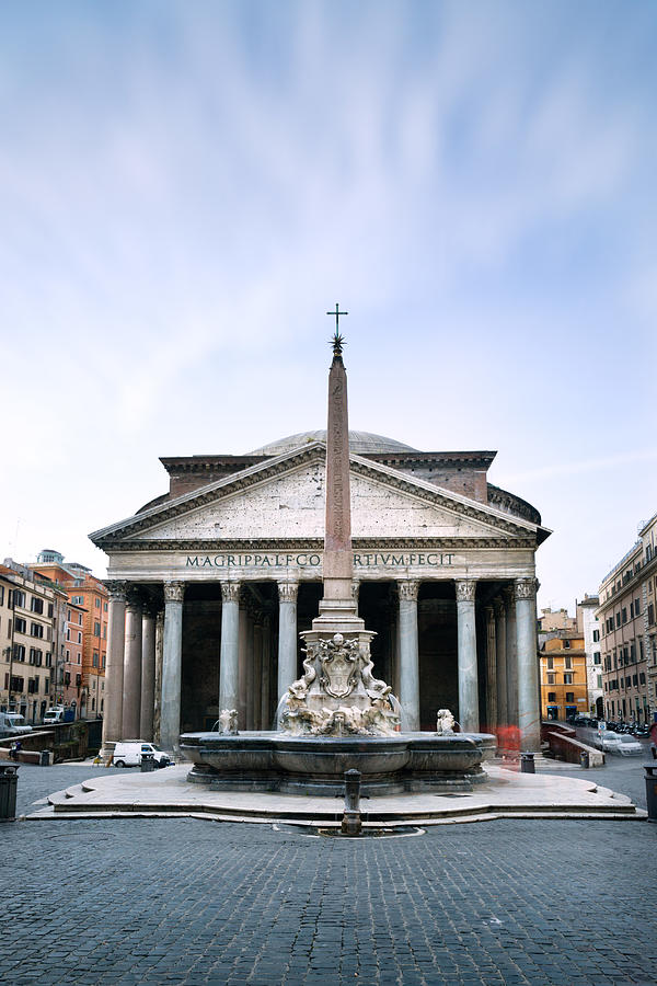 Famous roman Pantheon and square, Rome, Italy Photograph by Matteo Colombo