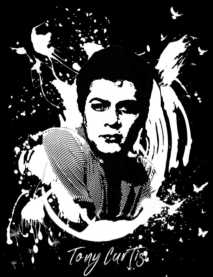 Famous Tony Curtis artwork Mixed Media by Michael Earch