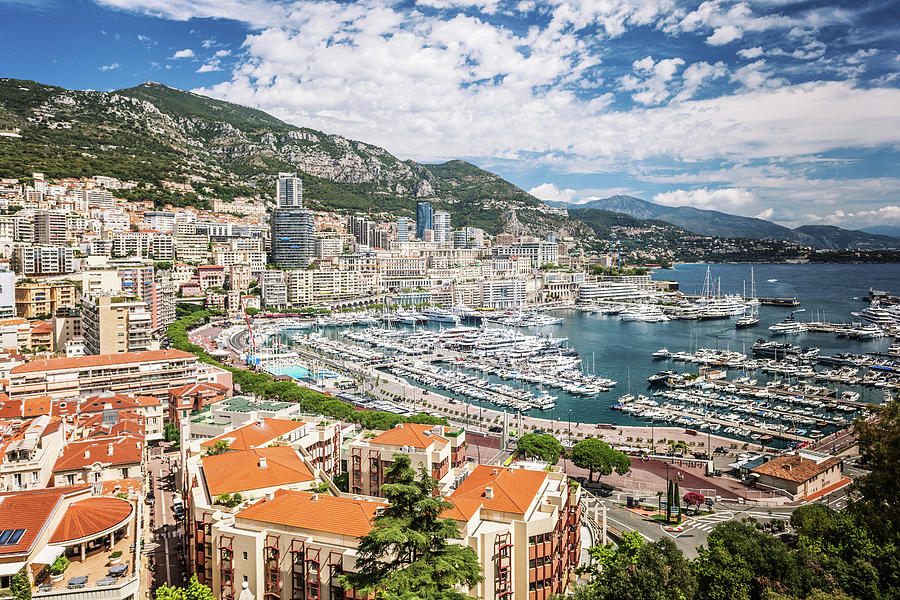 Famous view on harbour of Monaco Monte-Carlo with luxury yachts ...