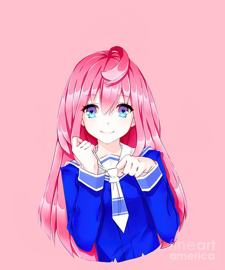 Fanart Cute LDShadowLady Anime Chibi Pink Color Painting by Lee Julie ...