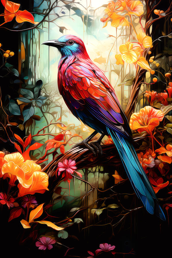 Fancy Bird 2 Digital Art by Wes and Dotty Weber