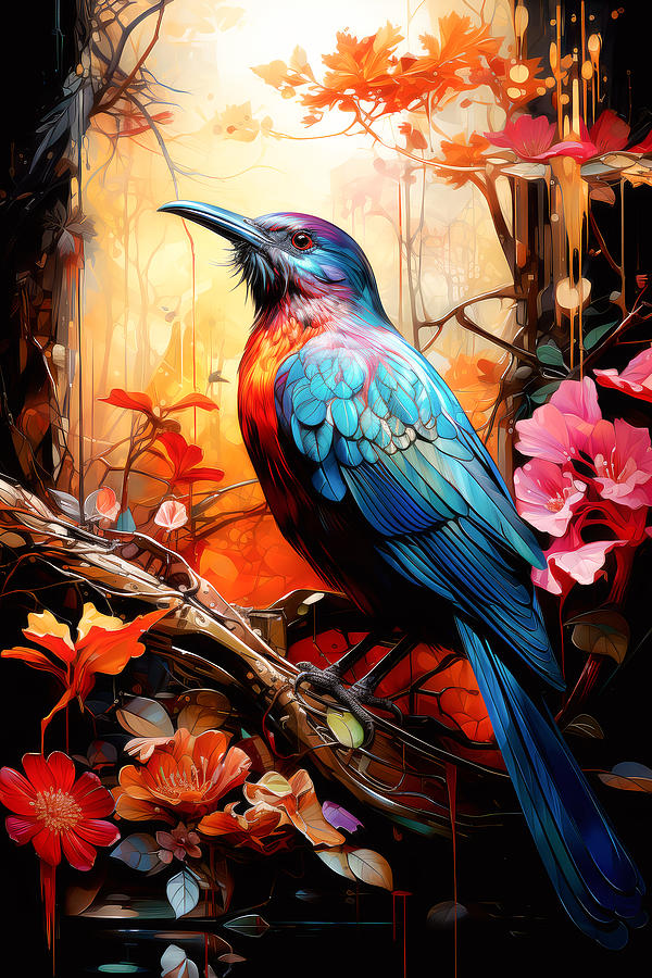 Fancy Bird 5 Digital Art by Wes and Dotty Weber