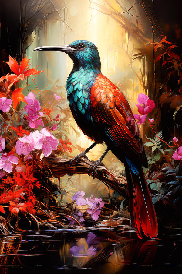 Fancy Bird 6 Digital Art by Wes and Dotty Weber