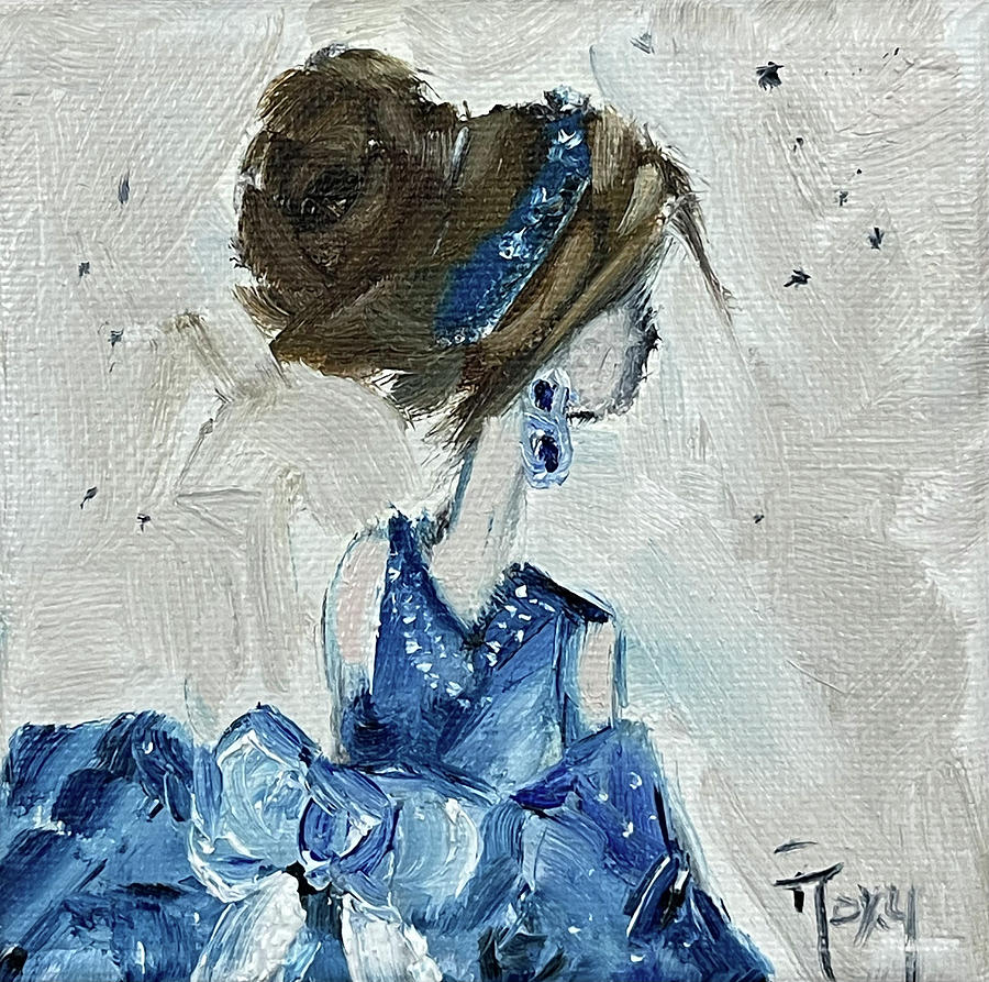 Fancy Blue Painting by Roxy Rich