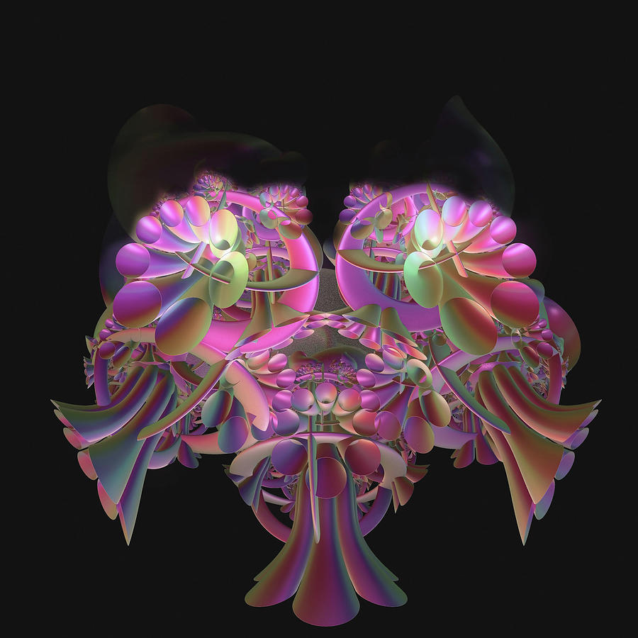 Abstract Digital Art - Fancy Bouquet by Julie Grace