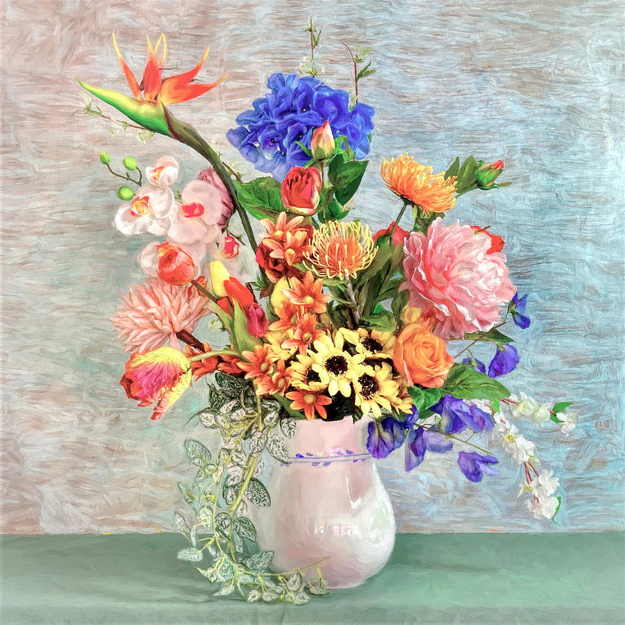 Fancy Bouquet Mixed Media by Susan Hope Finley