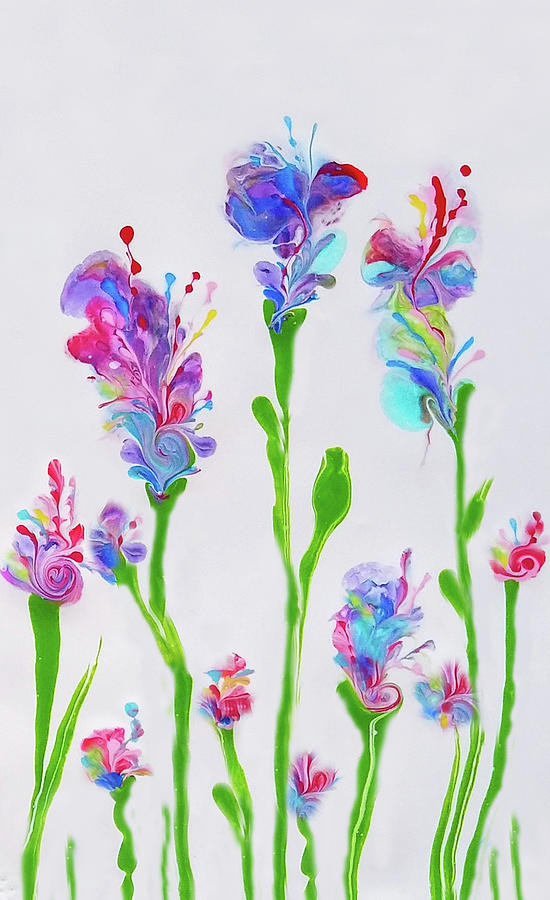 Fancy Flowers 1 Painting by Deborah Erlandson