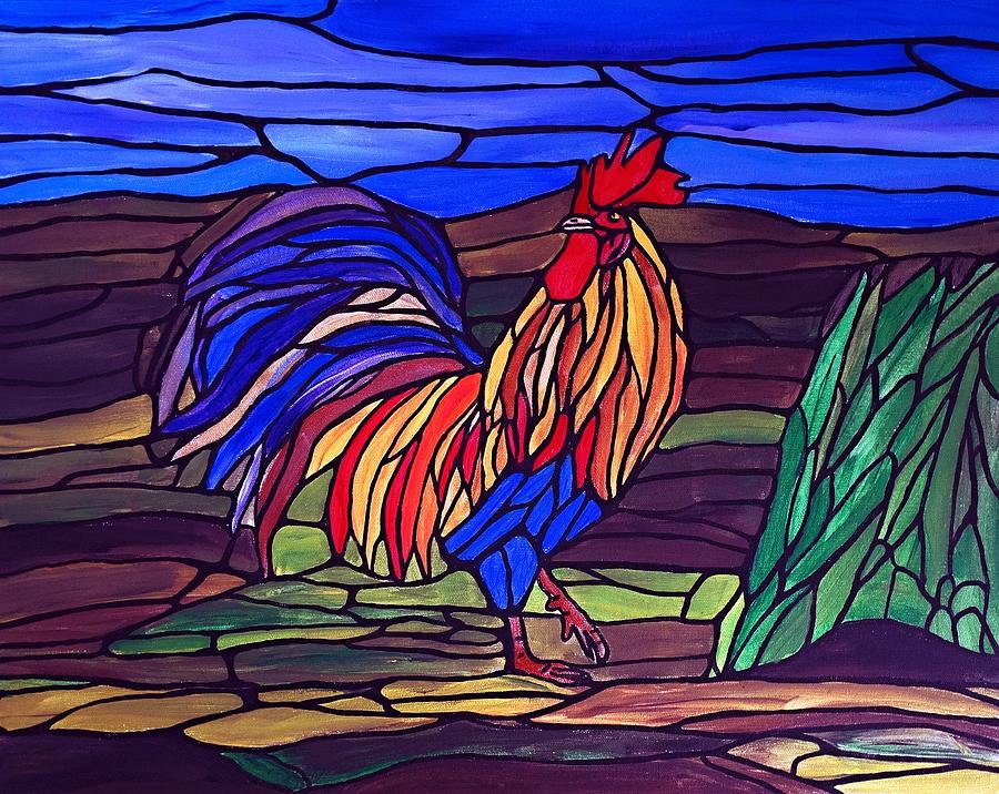 Fancy Rooster Painting