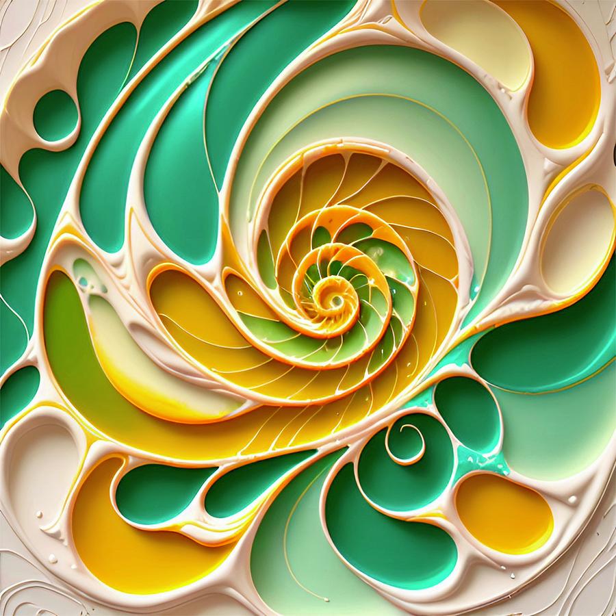 Fancy Spiral Digital Art by Bonnie Bruno