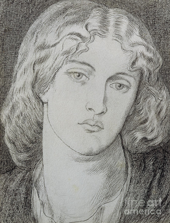 Fanny Cornforth Drawing by Dante Gabriel Charles Rossetti