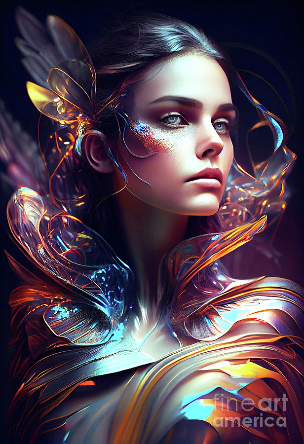 Abstract Digital Art - Fantasia Woman 7 by Mark Ashkenazi