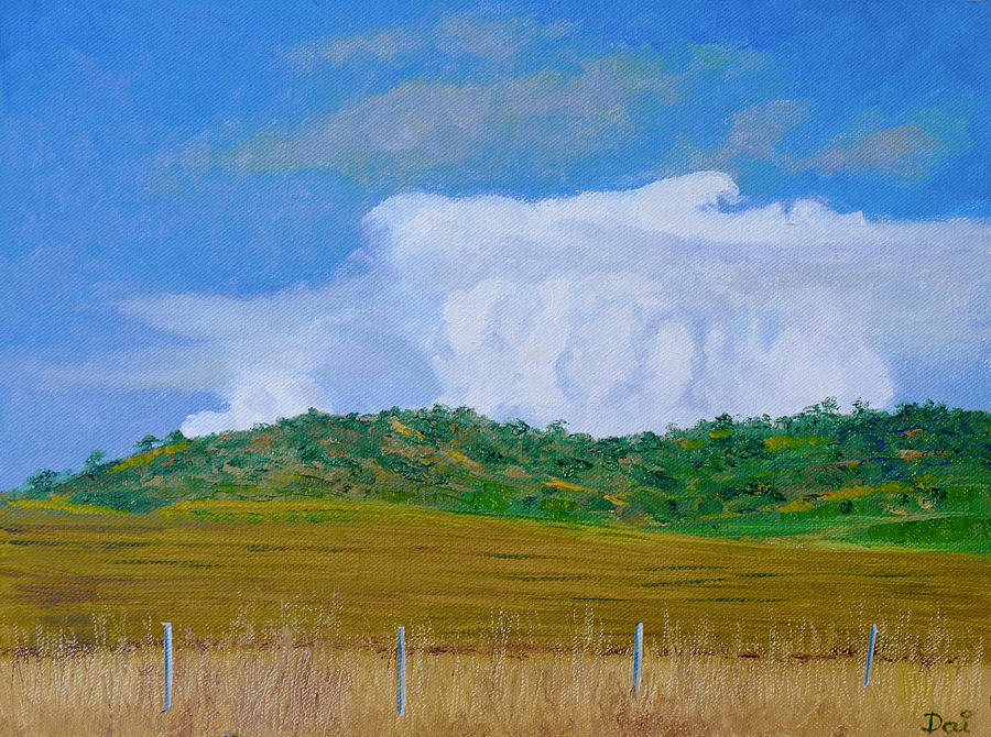 Fantastic Clouds Over Cudgewa Valley Painting by Dai Wynn
