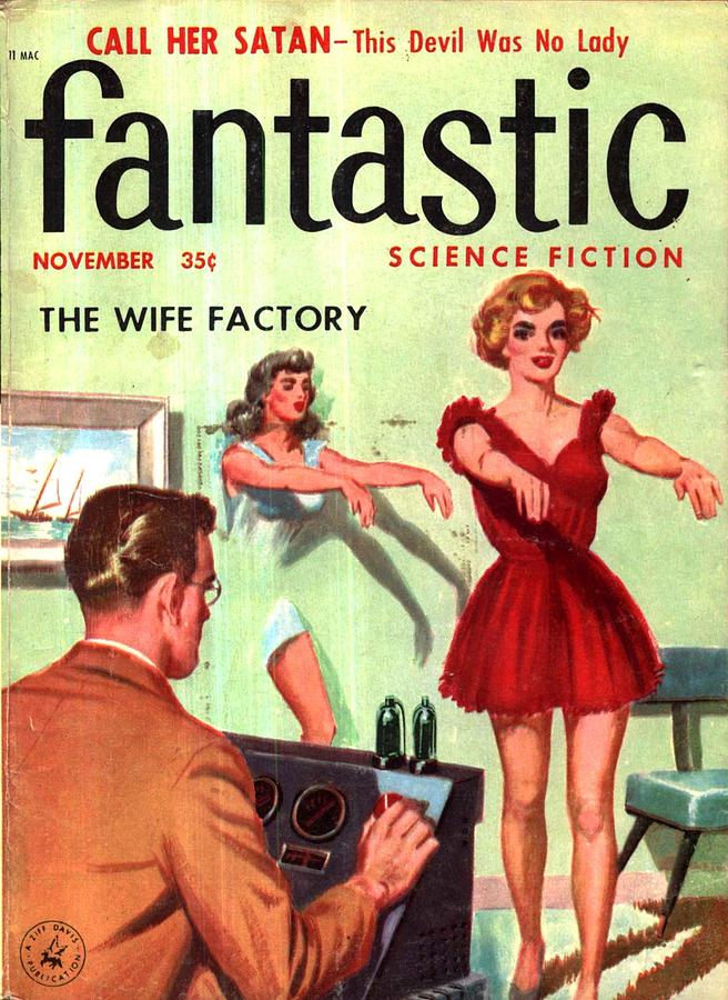 Fantastic Science Fiction, Nov 1957 Painting by Classic Sci-Fi Magazine Covers Fantastic Science Fiction, Nov 1957 Painting by Classic Sci-Fi Magazine Covers