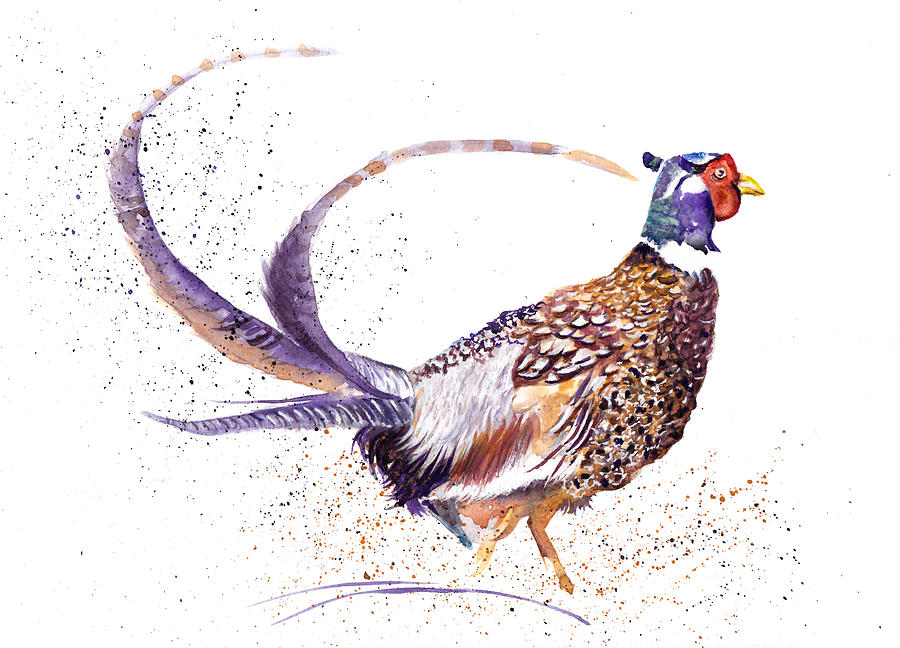 Fantastic Pheasant Painting by Debra Hall