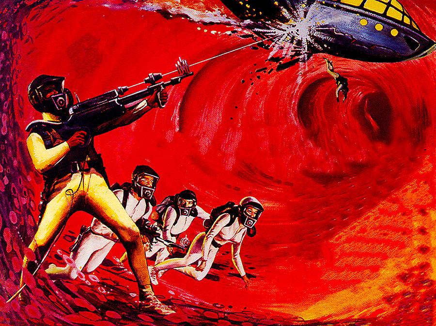 Raquel Welch Painting - Fantastic Voyage, 1966, movie poster painting by Movie World Posters