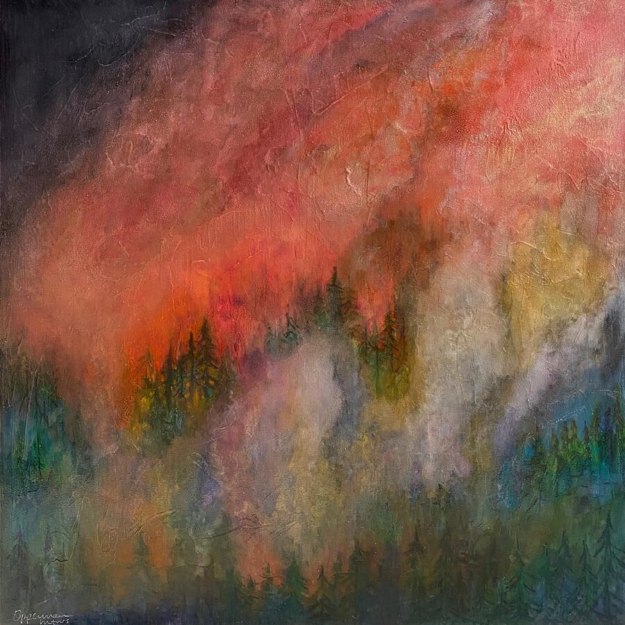 Fantastical Firestorm Painting by Tonja Opperman