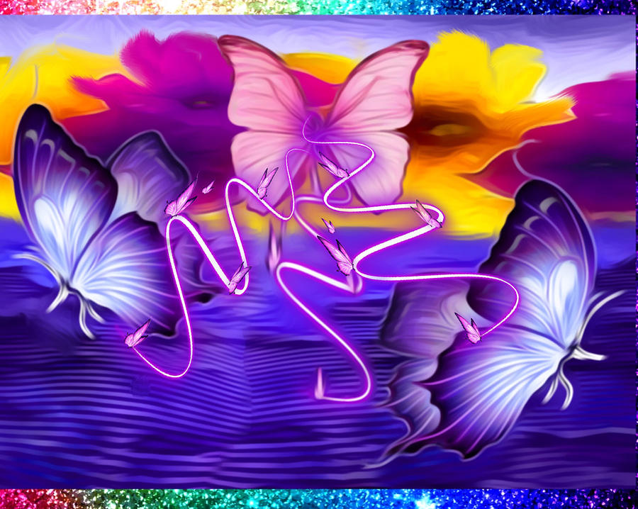 Fantasy Butterflies  Digital Art by Gayle Price Thomas