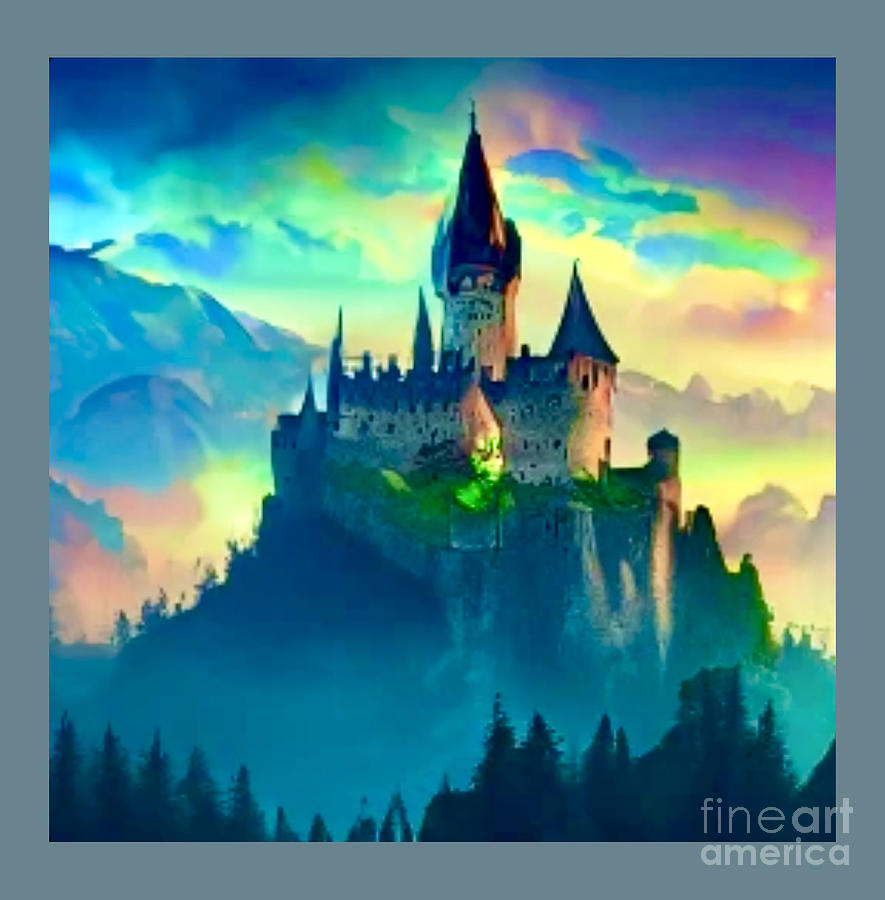 FANTASY CASTLE SUNRISE v1 Digital Art by James Owens - Fine Art America