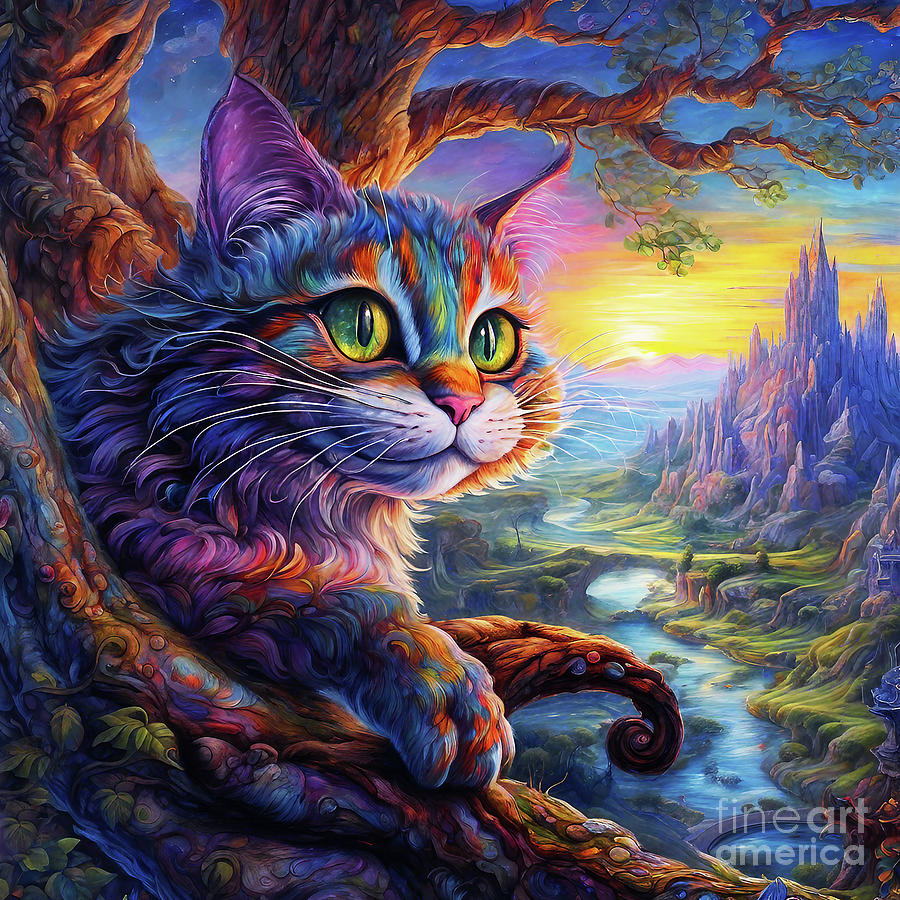 Fantasy Cat Digital Art by Ian Mitchell