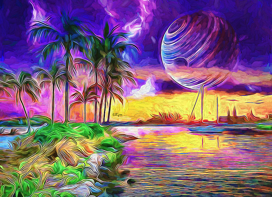 Fantasy coast Painting by Nenad Vasic