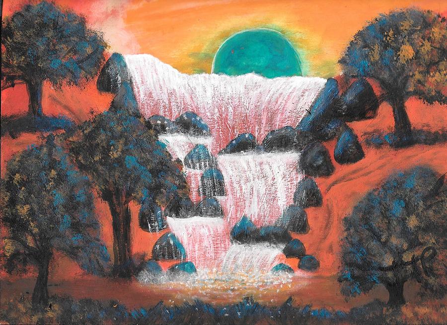 Fantasy Falls Painting by Esoteric Gardens KN