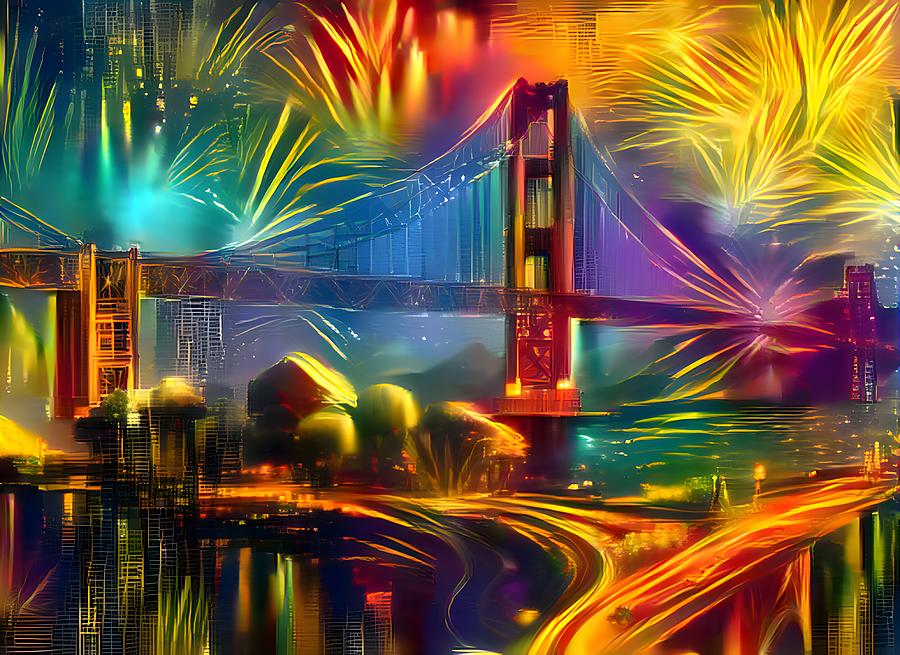 Fantasy Fireworks  Digital Art by Beverly Read