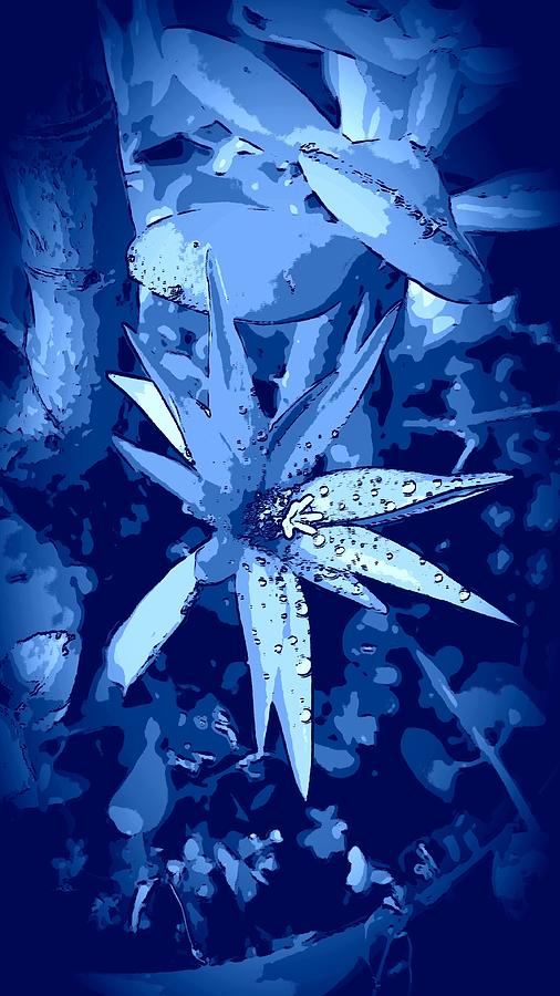 Fantasy Flower in Blue Digital Art by Loraine Yaffe
