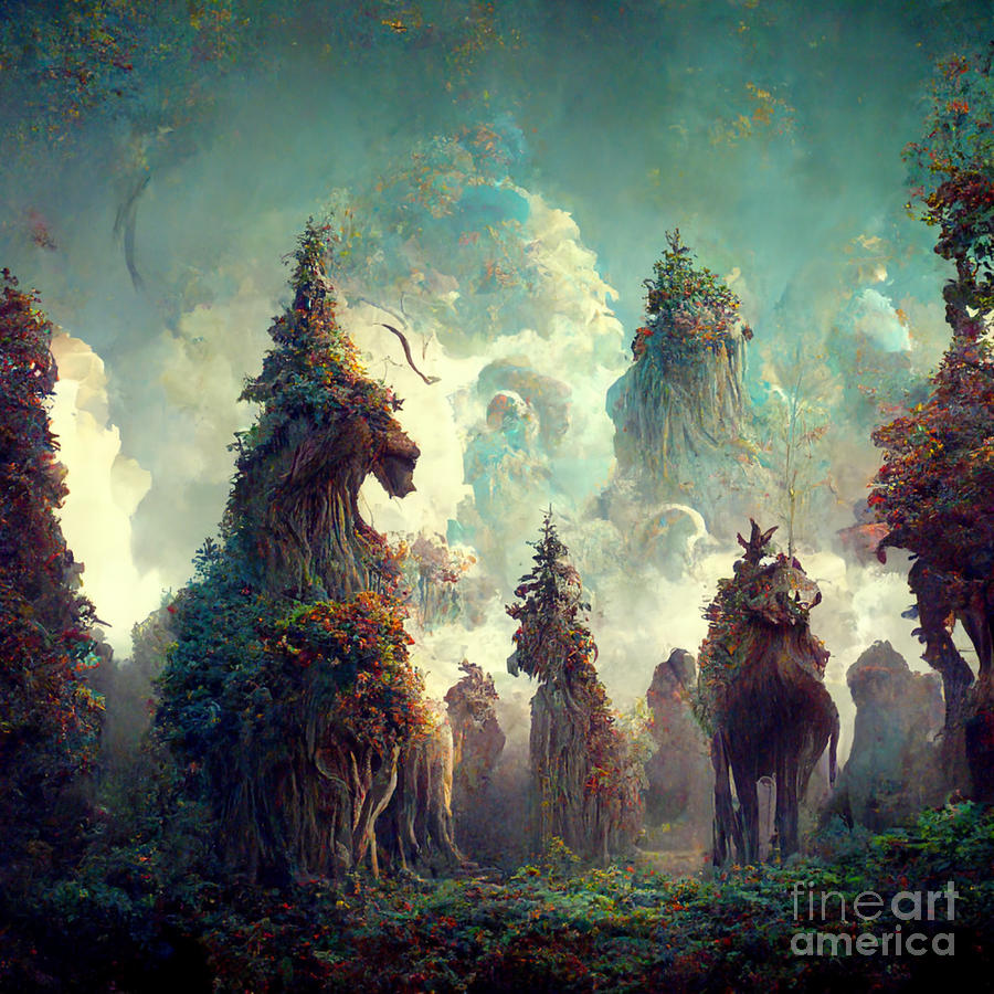 Fantasy Forest 4 Digital Art by Flora Loyola Ubillus - Fine Art America
