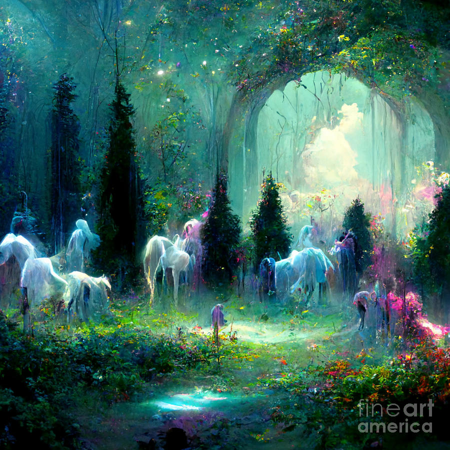 Fantasy Forest Digital Art by Flora Loyola Ubillus - Fine Art America