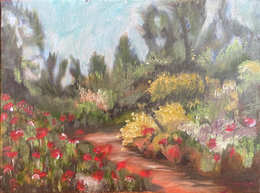 Fantasy Garden Path Painting By Sherry Gangel 