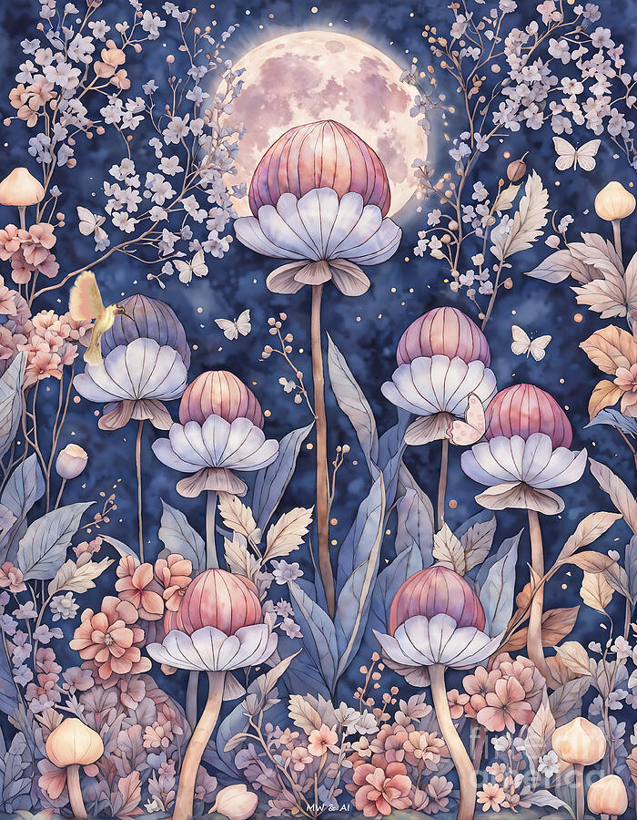 Fantasy Garden Twilight Digital Art by Melodye Whitaker