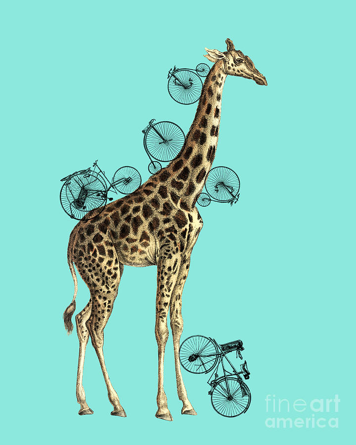 Giraffe Mixed Media - Fantasy giraffe by Madame Memento