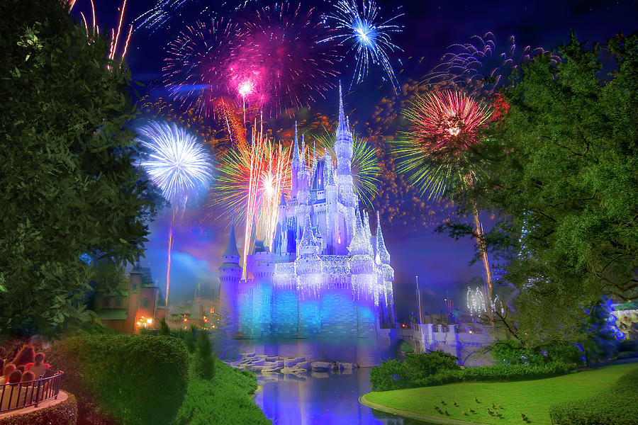 Fantasy in the Sky Fireworks Horizontal Edition Photograph by Mark Andrew Thomas