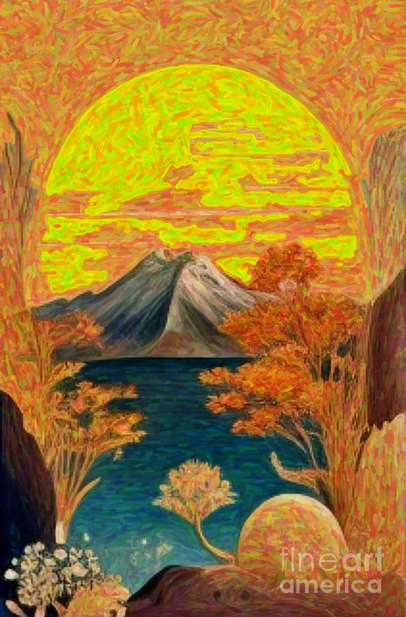Fantasy landscape 9 Painting by Digitly