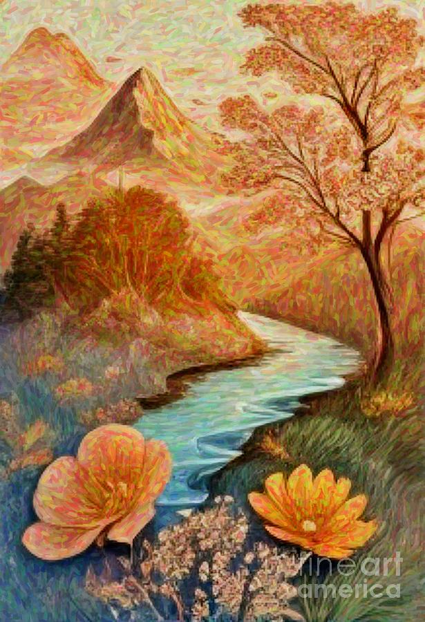 Fantasy landscape14 Painting by Digitly