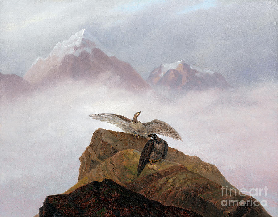 Fantasy of the Alps, 1822 Painting by Carl Gustav Carus