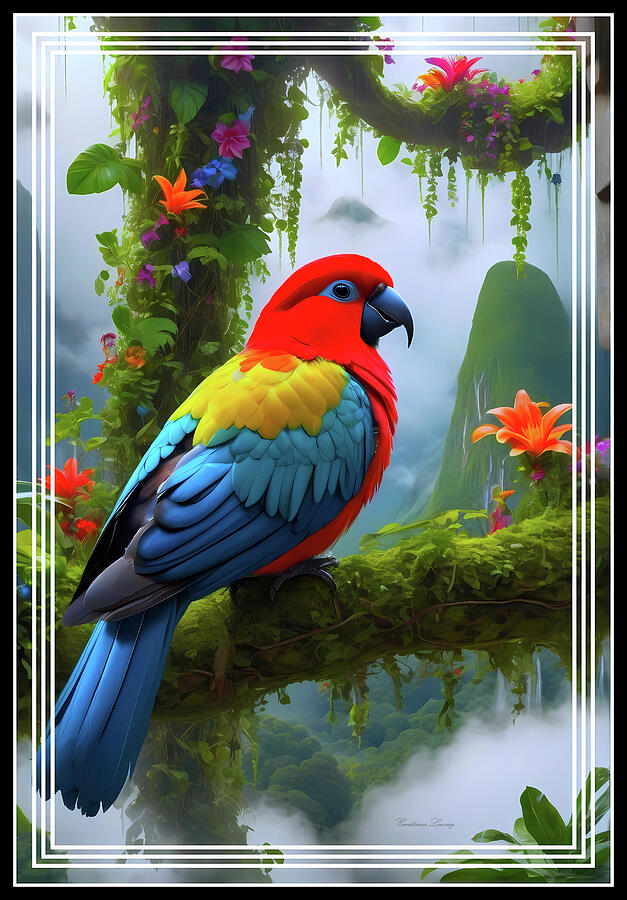 Fantasy Parrot  Digital Art by Constance Lowery