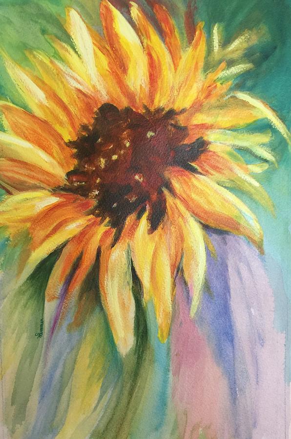 Fantasy Sunflower Painting by Sandy Hemmer