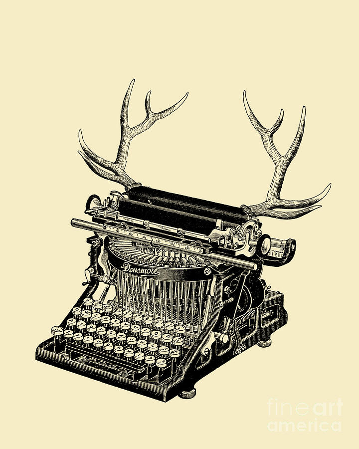 Nature Digital Art - Fantasy Typewriter by Madame Memento