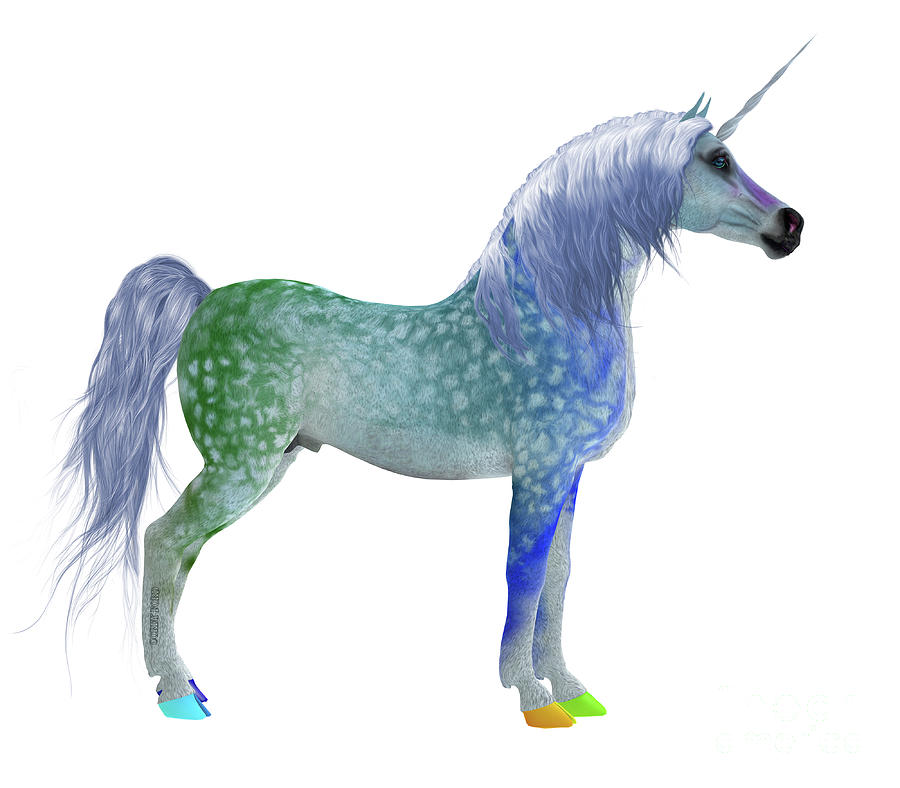Fantasy Unicorn Digital Art by Corey Ford