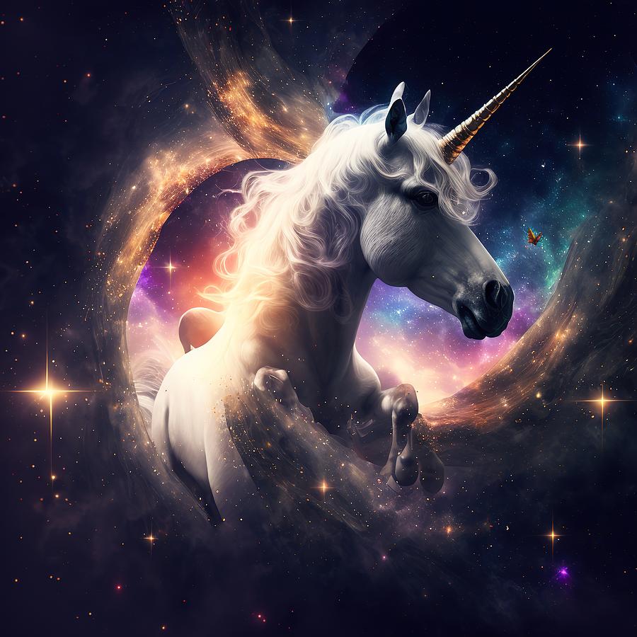 Fantasy unicorn, magic unicorn 10 Digital Art by Andra Design - Pixels