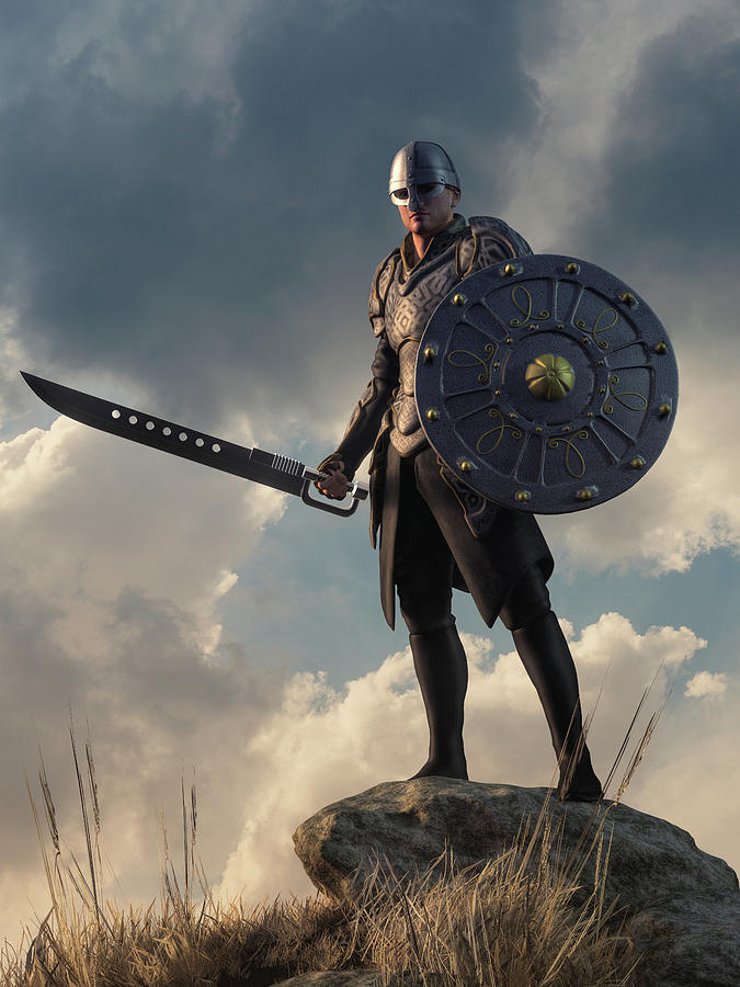 Fantasy Warrior Digital Art by Daniel Eskridge
