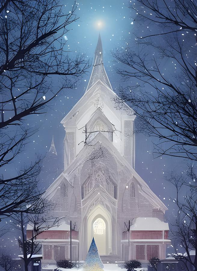 Fantasy White Church Digital Art by Beverly Read