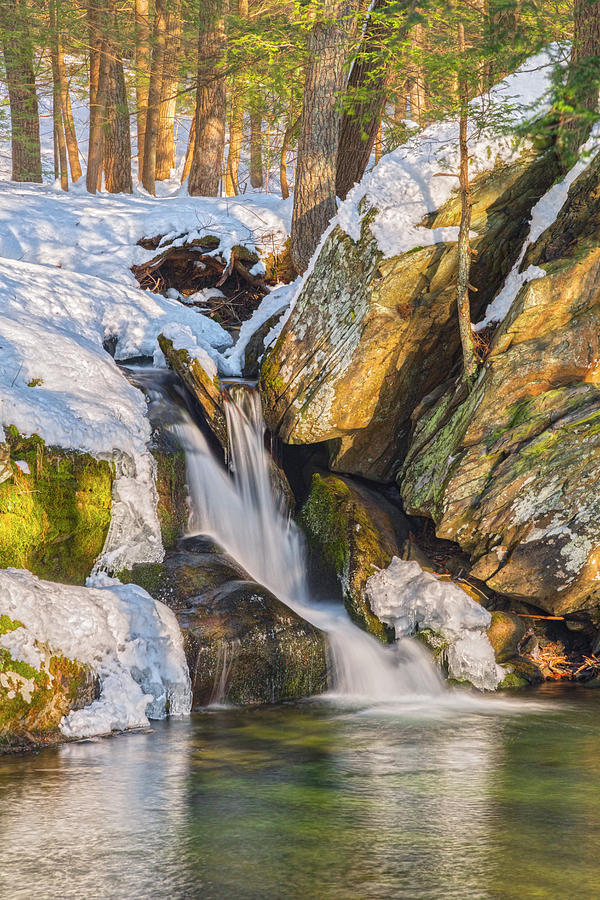 Waterfall Photograph - Fantine Falls Winter Fantasy by Angelo Marcialis