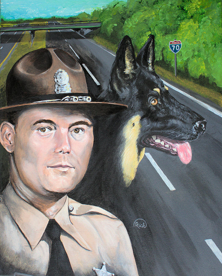 Dog Painting - Far From Home by Rick Mcclelland